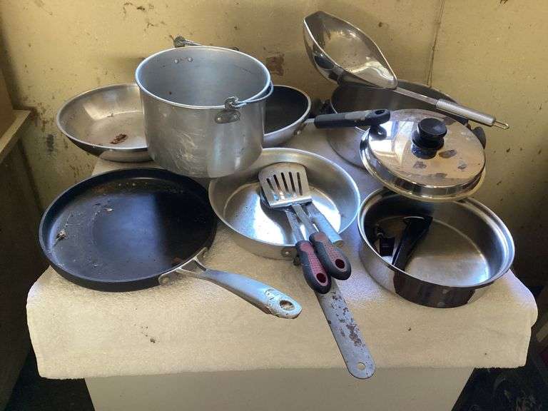 Assorted Pots, Pans, and Kitchen Utensils image