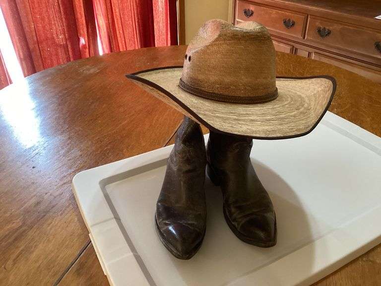 Cowboy Boots and Atwood Straw Hat image