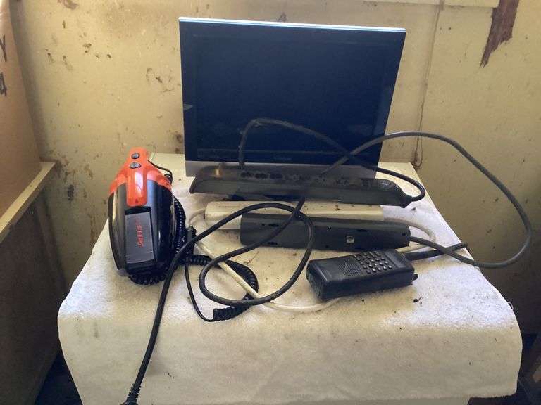 Polaroid TV, Dirt Tuff Vacuum, Uniden Radio, and Power Strips image