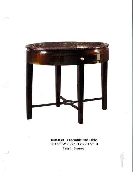 10 - Crocodile Oval Lamp Tables image