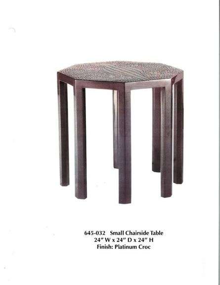 5 - Platinum Crocodile Octagon Lamp Tables image