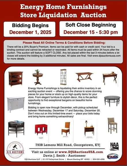 Energy Home Furnishings Liquidation Auction image