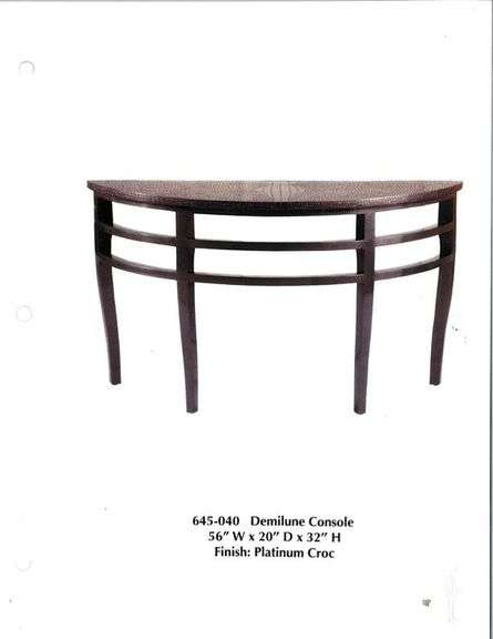 Platinum Crocodile Demilune Console image