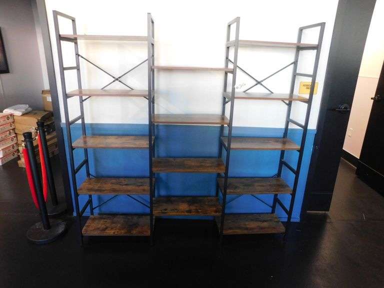 Light Duty Wood & Metal 3-Section Shelving Unit image