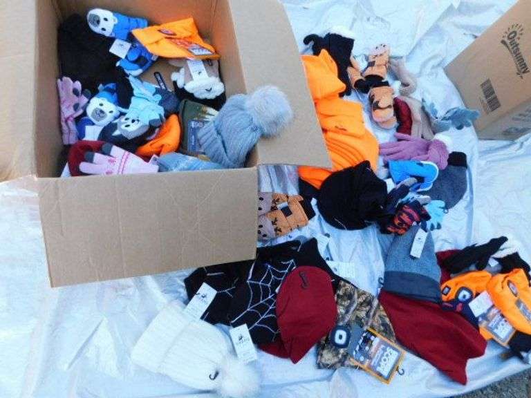 Fall/Winter Apparel - Gloves, Hats, Mittens, Various Sizes, Kids - Adults