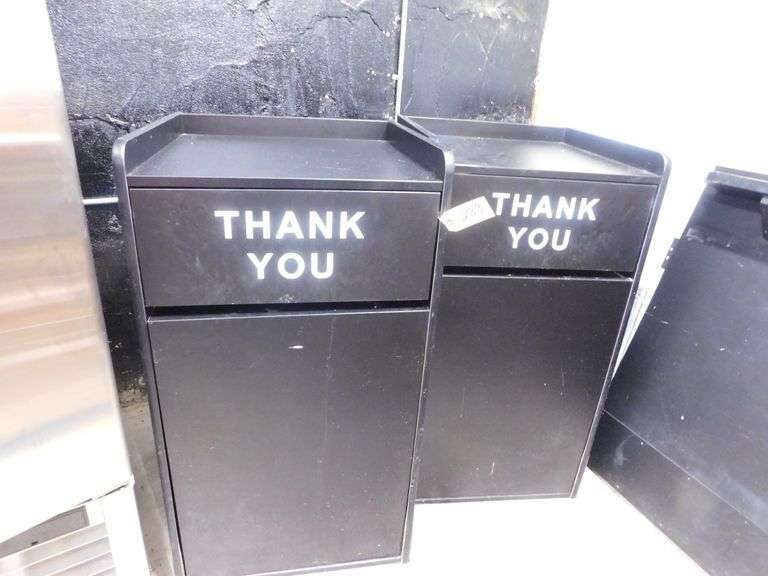 (2) "Thank You" Trash Receptacles image