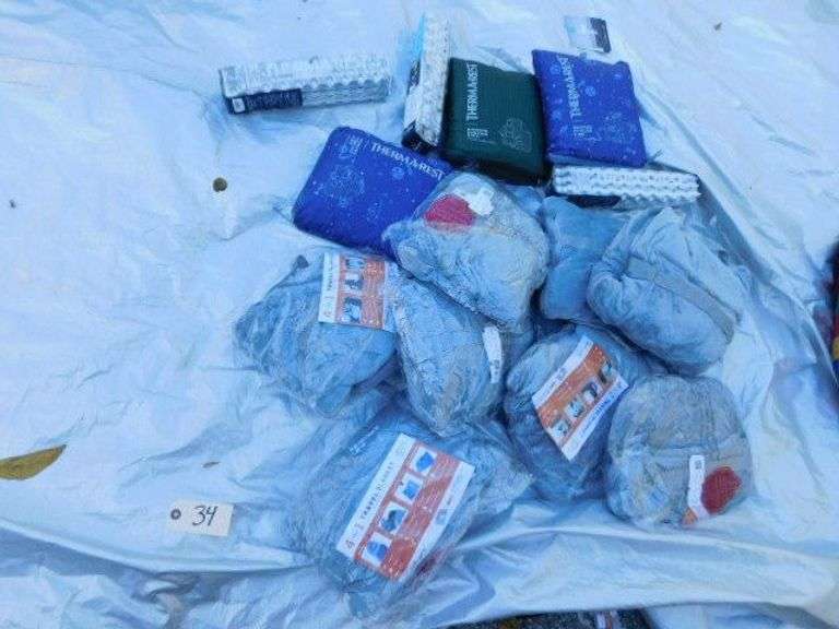 (8) 4 in 1 Travel Blankets, Therm A Rest Insulated Blanket Kids Ponchos and Slightly Used Rope Chair