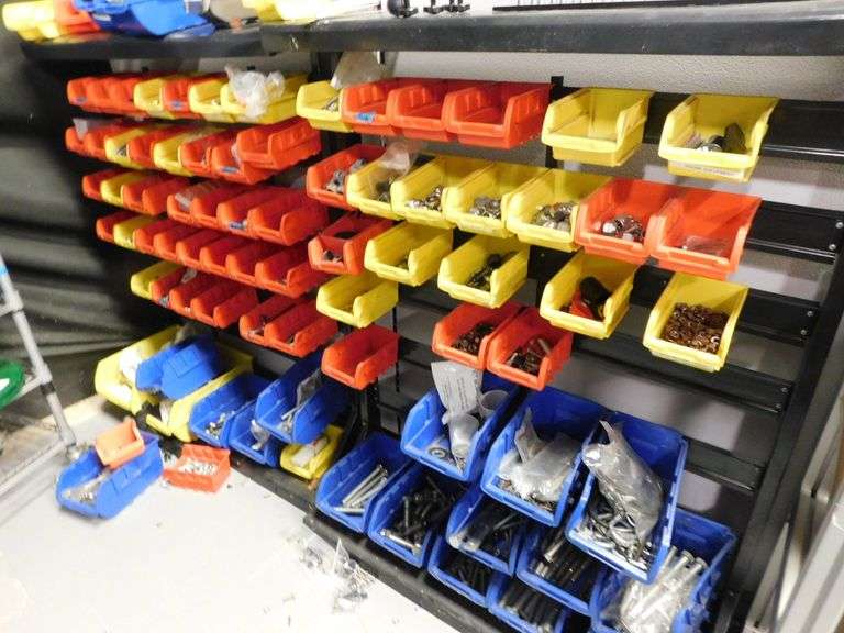 Hardward Bin Rack w/Contents