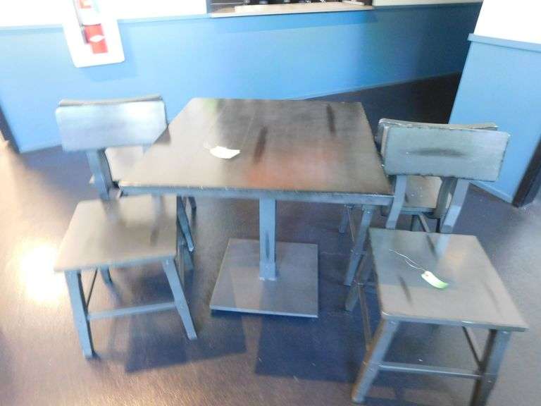 30"x30" Wood Pedest Table w/4 Matching Dining Chairs w/Backrest image