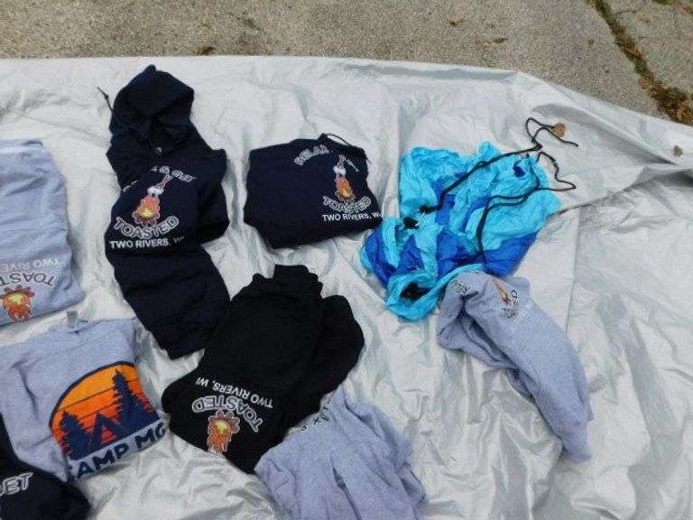 (10) Hoodies Various Sizes, (1) Portable Hammock