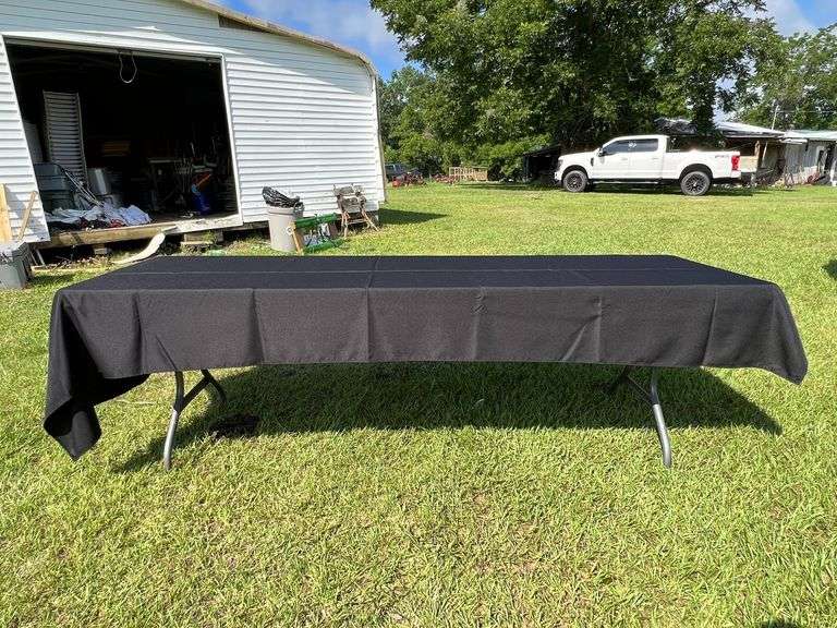 (16) 50"x120" Black Table Cloths (Hangers 1260-1267)