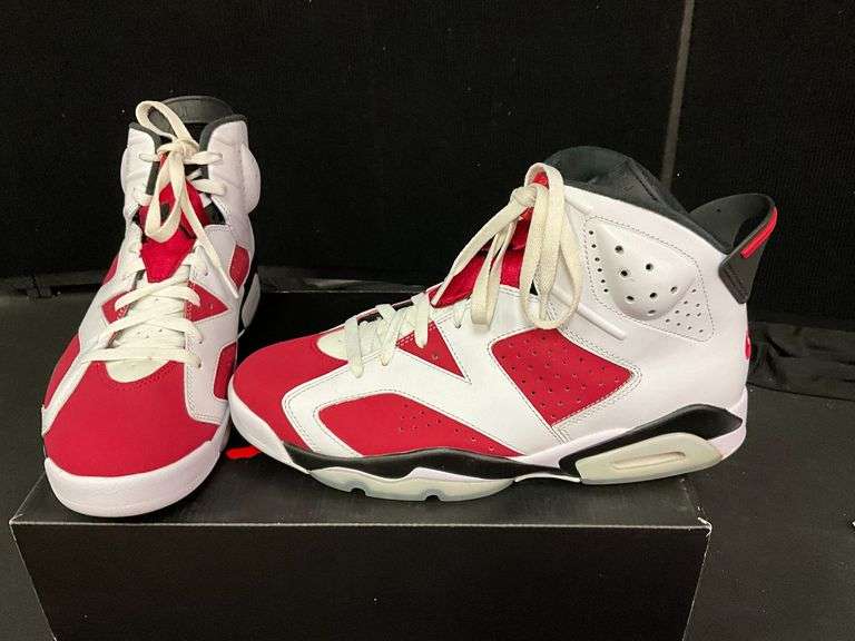 white carmine black retro 6
