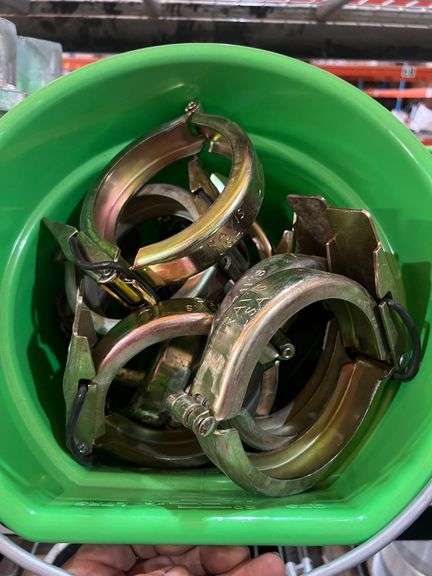 (13) 4" Ring Lock Clamps & Bucket image