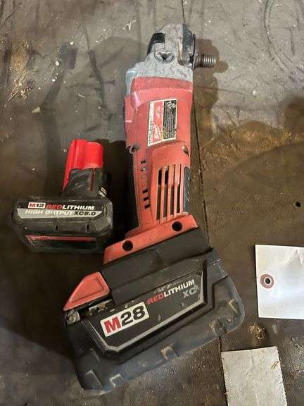 Milwaukee Heavy Duty Battery Powered Grinder With Battery & Milwaukee 5.0 AH Battery Pack image