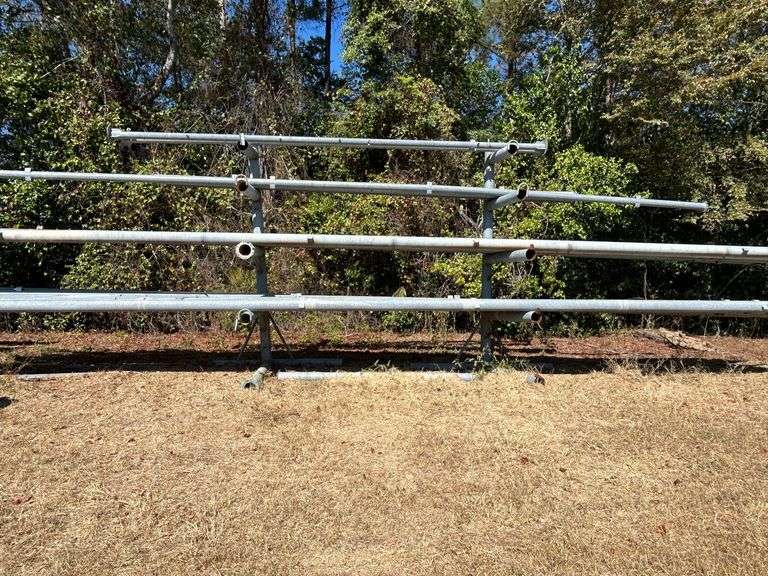 Metal Irrigation Pipe Rack with Contents - Pipe 44' Long, & 6.5" Pipe image