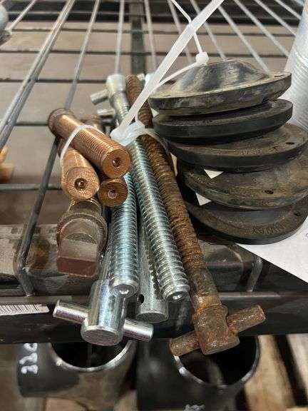 (5) 4" Dome Disks, (4) Copper Boles, (4) Metal Boles, & (1) Metal Rod image