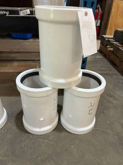 (3) 6" PVC Coupling with Rubber Seal image