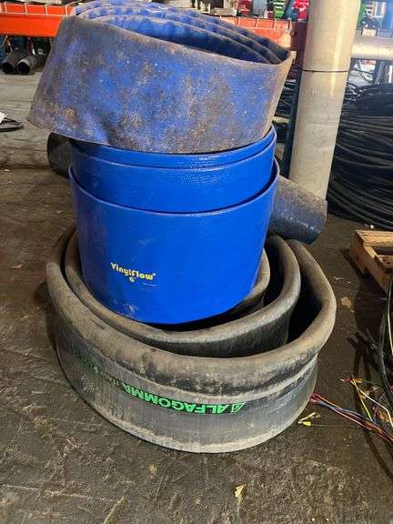 Vinyl Flow Rubber Irrigation Hose - 6", & Alfagomma 10" Irrigation Hose, 150PSI image