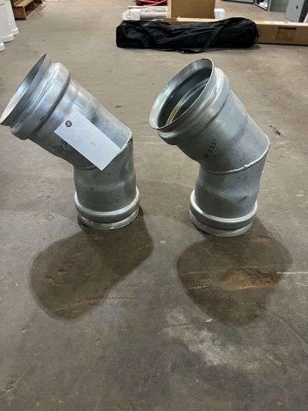 (2) 6"  Galvanized 45° Elbow image