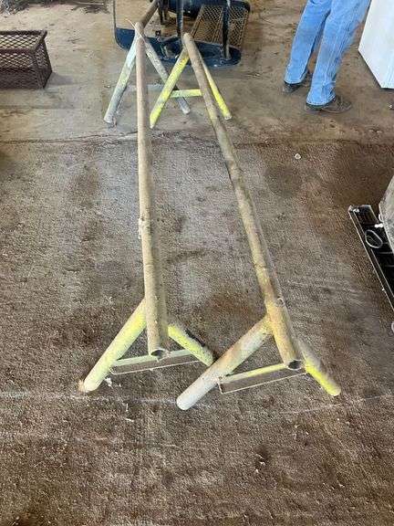 (2) Metal Sawhorses image