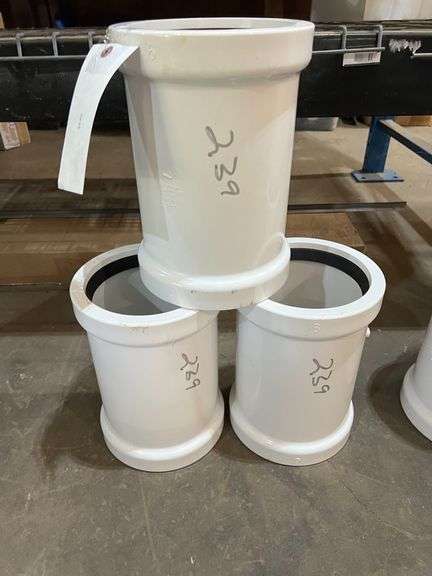 (3) 6" PVC Coupling with Rubber Seal image