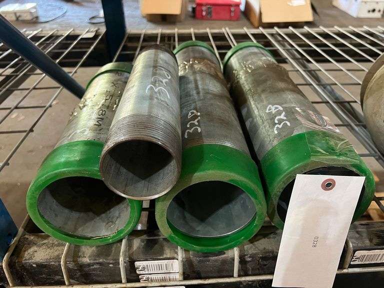 (2) 4"x8" Threaded Pipe (Male x Male) , (1) 2 1/2"x12" Threaded Pipe ( Male x Male), & (1) 4"x12" Threaded Pipe (Male x Male) image