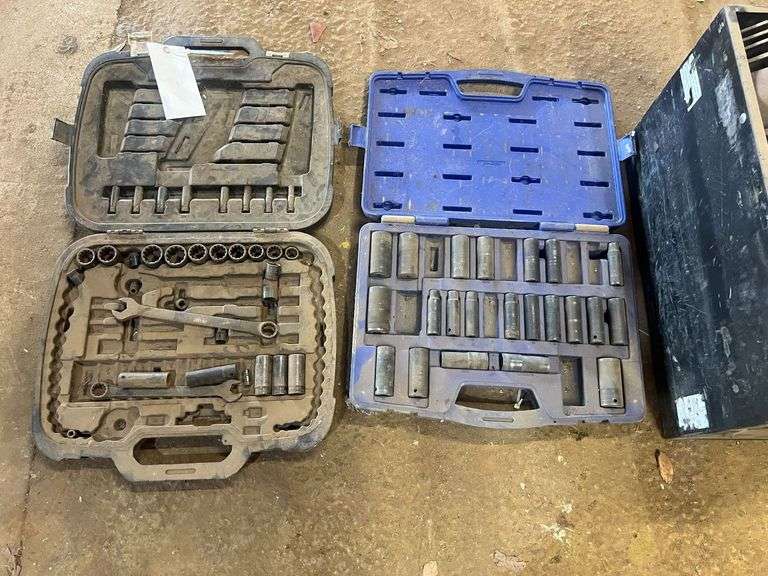 Partial Set of NAPA Impact Sockets & Partial Set of Huskey Impact Sockets image