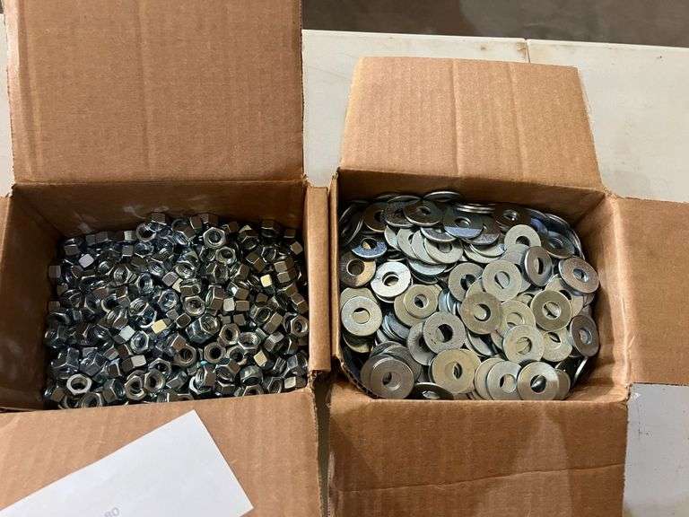 7/16" Hex Head Nut-Zink, 7/16" Flat Washer-Zink image