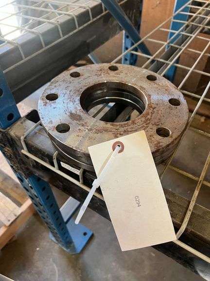 (1) Metal Flange - 1/2" Thick, 9" Outside Diameter, 4" Inside Diameter, 7 1/2" Pitch Circle Diameter with 8 Holes, & 3/4" Bolt Hole Size image