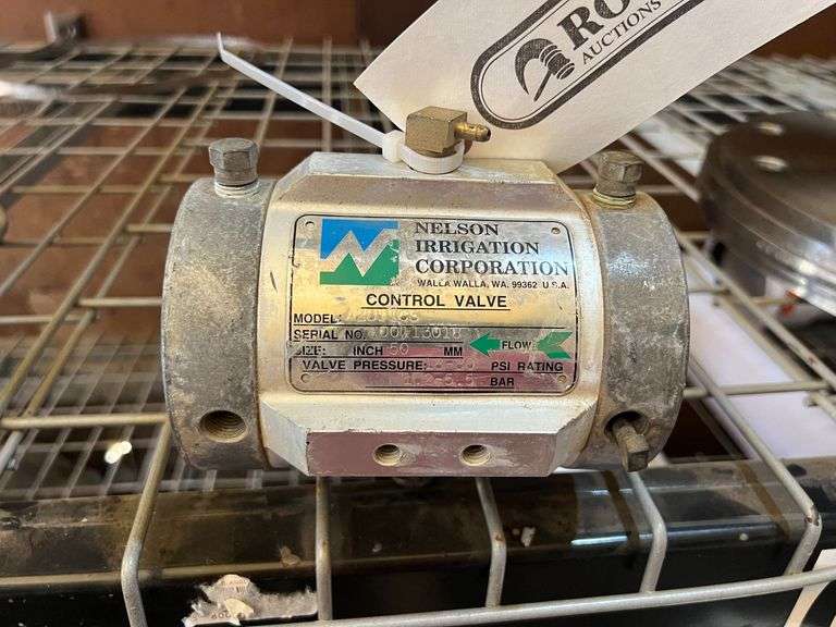 (1) Nelson Irrigation Corporation Control Valve | Model: A2B11C3, 50mm Valve Pressure 18, PSI Rating 80, 1.2-5.5 BAR | Serial: 800113018 image