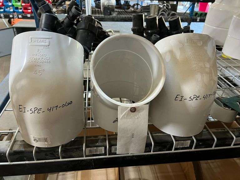 (3) 45° 6" PVC Elbows image
