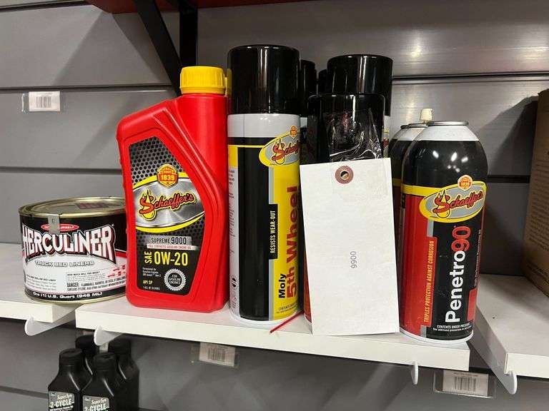 (4) Penetro 90, (5) 5th Wheel Lube, (3) 1 Quart QW-20, & Herculine Bedliner image