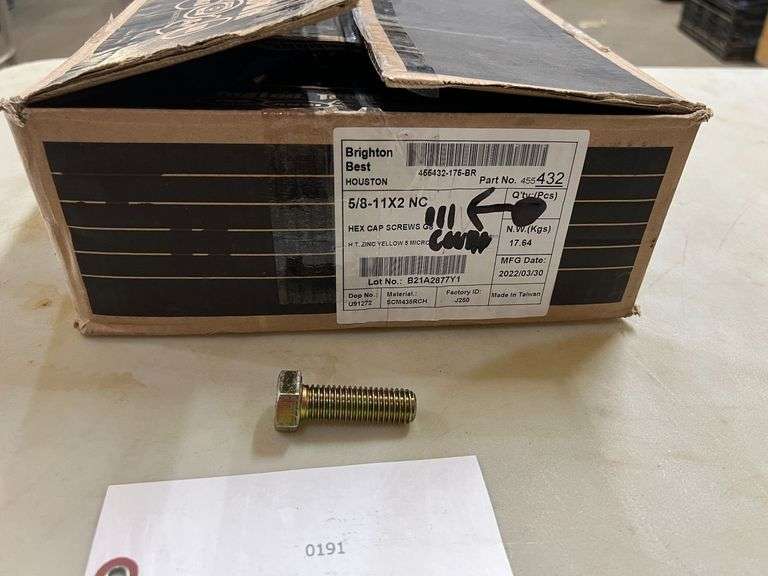 5/8"-11"X 2" Hex Head Bolts Grade 8-Zink image