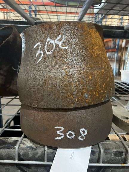 (2) Metal Weld-On Reducers - 10" & 8" image