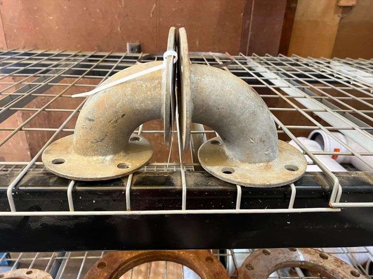 (2) Metal Galvanized 90° Flanges 2 1/4" Thick image