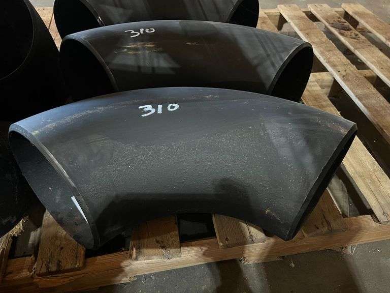 (3) 90° Metal Weld-On Elbows - 8" image