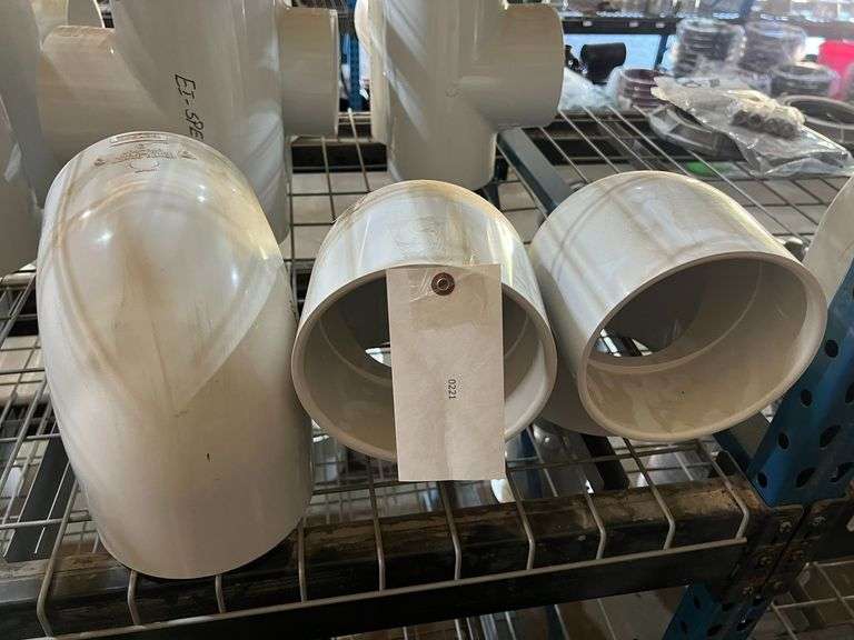 (3) 90° 6"  PVC Elbows image