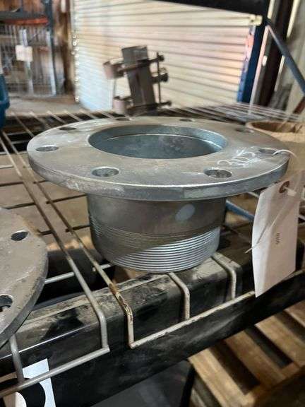 (1) Galvanized Metal 6" Flange with Male Threads image