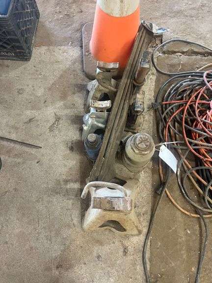 (2) Bottle Jacks, Jack Stands, & Cone image