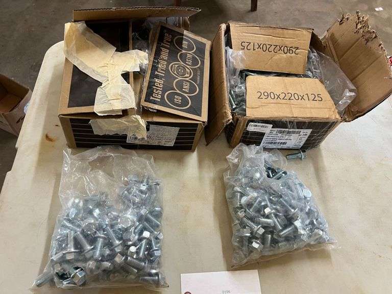 3/8"-16"X1/4" Hex Head Grade 5 Bolts-Zink, 5/8"-16"X1/2" Hex Head Bolts Grade 5-Zink, 3/8"X1 1/4" Flange Bolts image