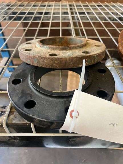 (1) Coupling Flange with Female Threads - 15/16" Thick, 9" Outside Diameter,  4 1/2" Inside Diameter, 7 1/2" Pitch Circle Diameter with 8 Holes, & 3/4" Bolt Hole Size | (1) Coupling Flange - 15/16" Thick, 9" Outside Diameter, 4 1/2" Inside Diameter, 7 1/2" Pitch Circle Diameter with 8 Holes, & 3/4" Bolt Hole Size image