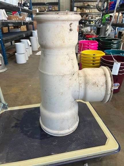 (1) Pierce Fittings Metal Tee Fitting Inline Reducer 10" to 8" Tee Fitting 8" image