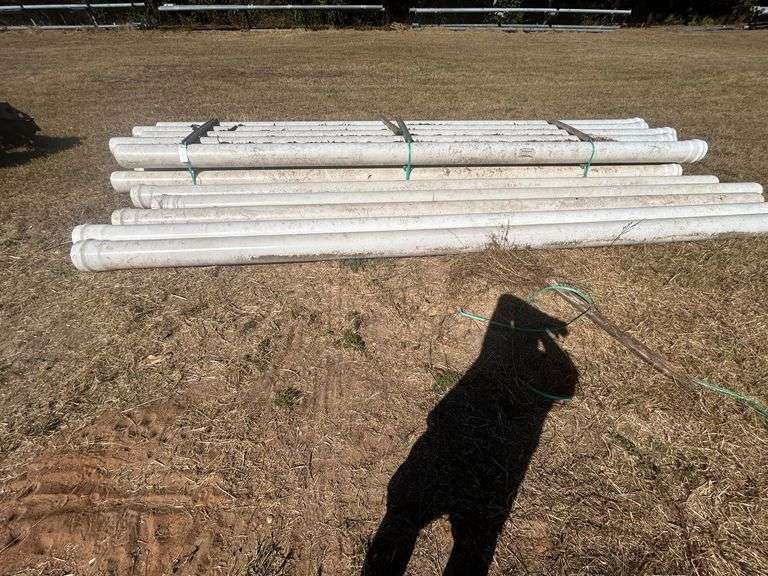 (15) 8" PVC Irrigation Pipes - 241" Long image