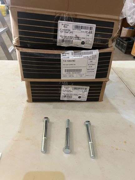 1/2"-13"X4" Hex Head Bolts Grade 5-Zink image