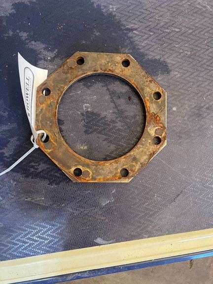 (8) Hexagon Shape Flanges - 3/8" Thick, 6 1/2" Inside Diameter, 10 1/4" Outside Diameter, 8 3/4" Pitch Circle Diameter with 8 Holes, Bolt Hole Size 1/2" image