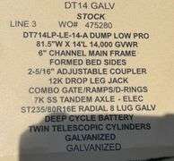 2025 BWise DT14LP-LE-14 GALV Dump Trailer, VIN: 58CB1DC24SC004866