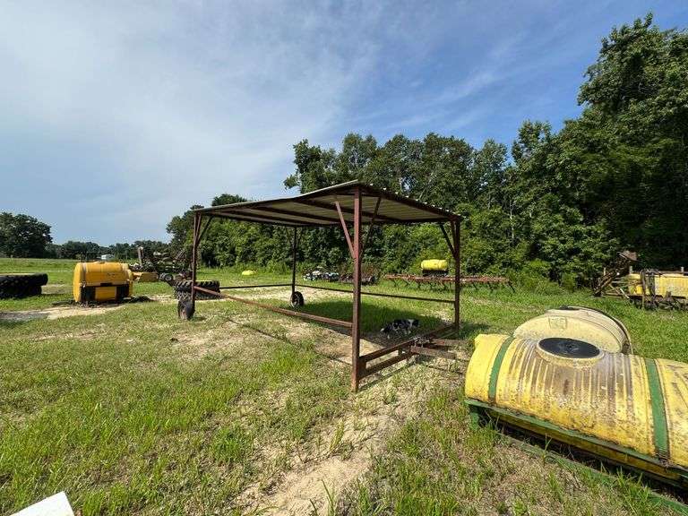 Homemade Shelter on Wheels, 20'x 14'6"x 9' image