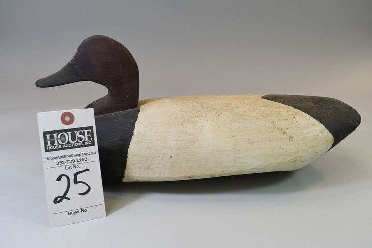 Canvasback, drake by Ambrose Hambone Twiford, Coinjock, NC.