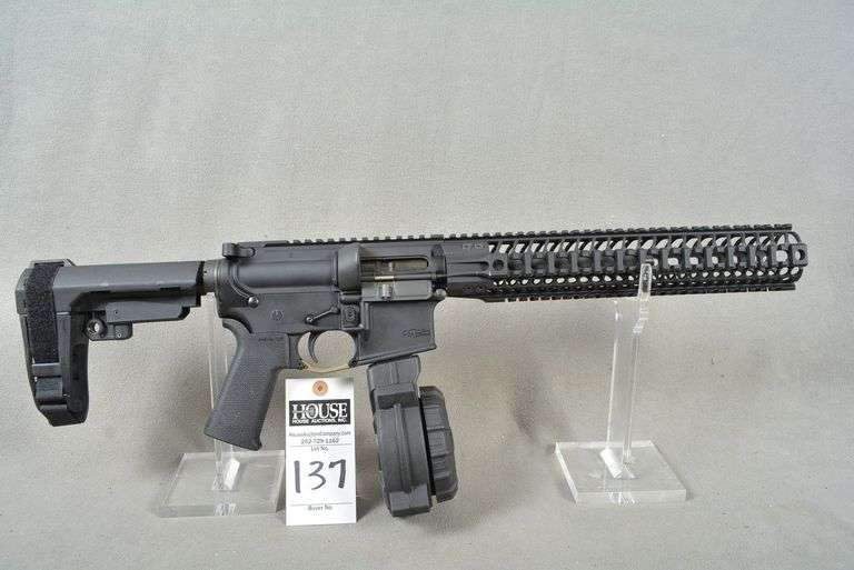CMMG Model MK9 Handgun, cal. .9 mm Semi-Auto, 8" barrel, drum magazine, Mint condition, Ser #BNG01140 image