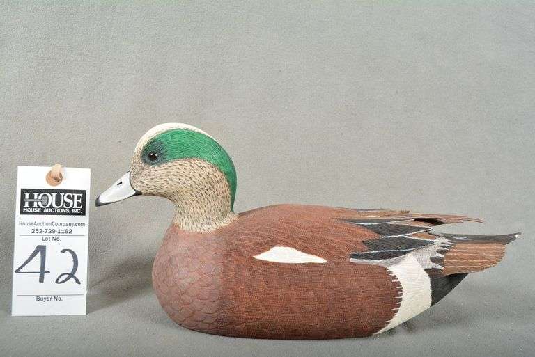 Widgeon drake by Frank S. Moore, Harkers Island, NC, dated 2005, signed by the maker